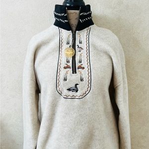 TUNDRA Sports Vintage Small 1/4 zip Women’s/Men’s Sweatshirt Pullover Like New